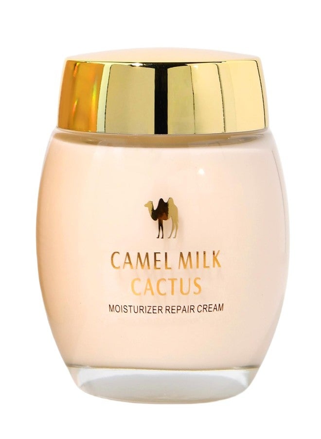 AOAO Camel Milk Cactus Moisturizing Repair Cream, Anti Wrinkle Moisturizer Face Cream for Dry & Combination Skin, Anti Aging, Dark Spot Remover for Face, Firms & Nourishes, Fast-absorbing | 130g/4.586oz - Image 1